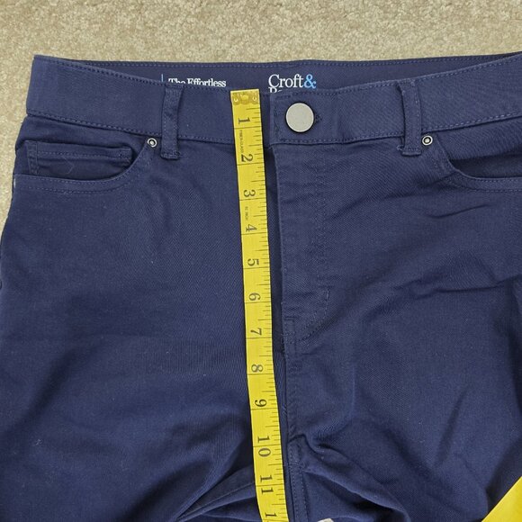 Croft & Barrow The Effortless Stretch Pants Size 6 Classic Comfort Navy EUC - Picture 8 of 9